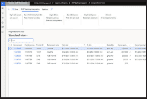Dynamics 365 Banking Connector workflow dashboard