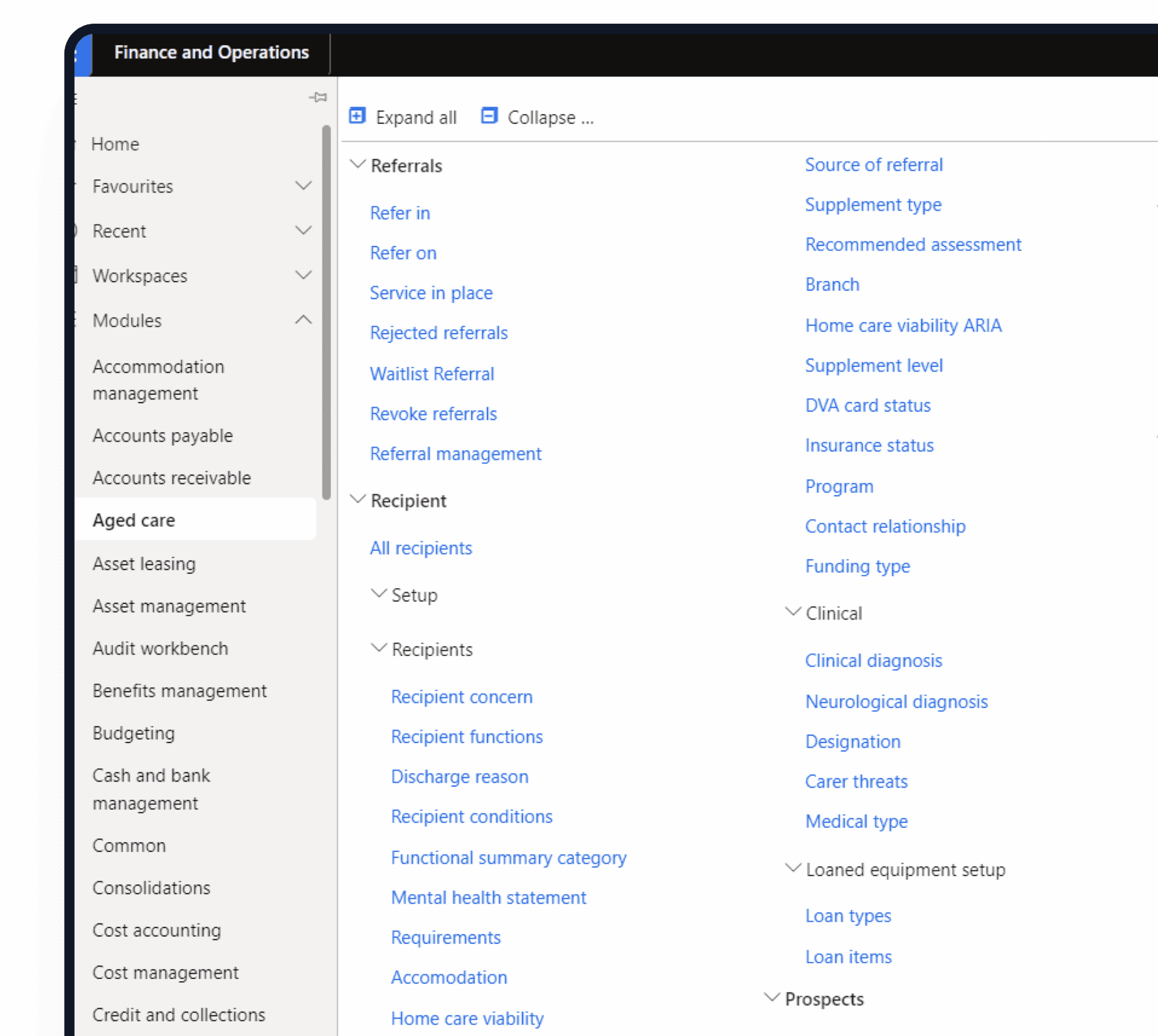 Dynamics 365 in Aged Care DHRP Add-Ons dashboard hero