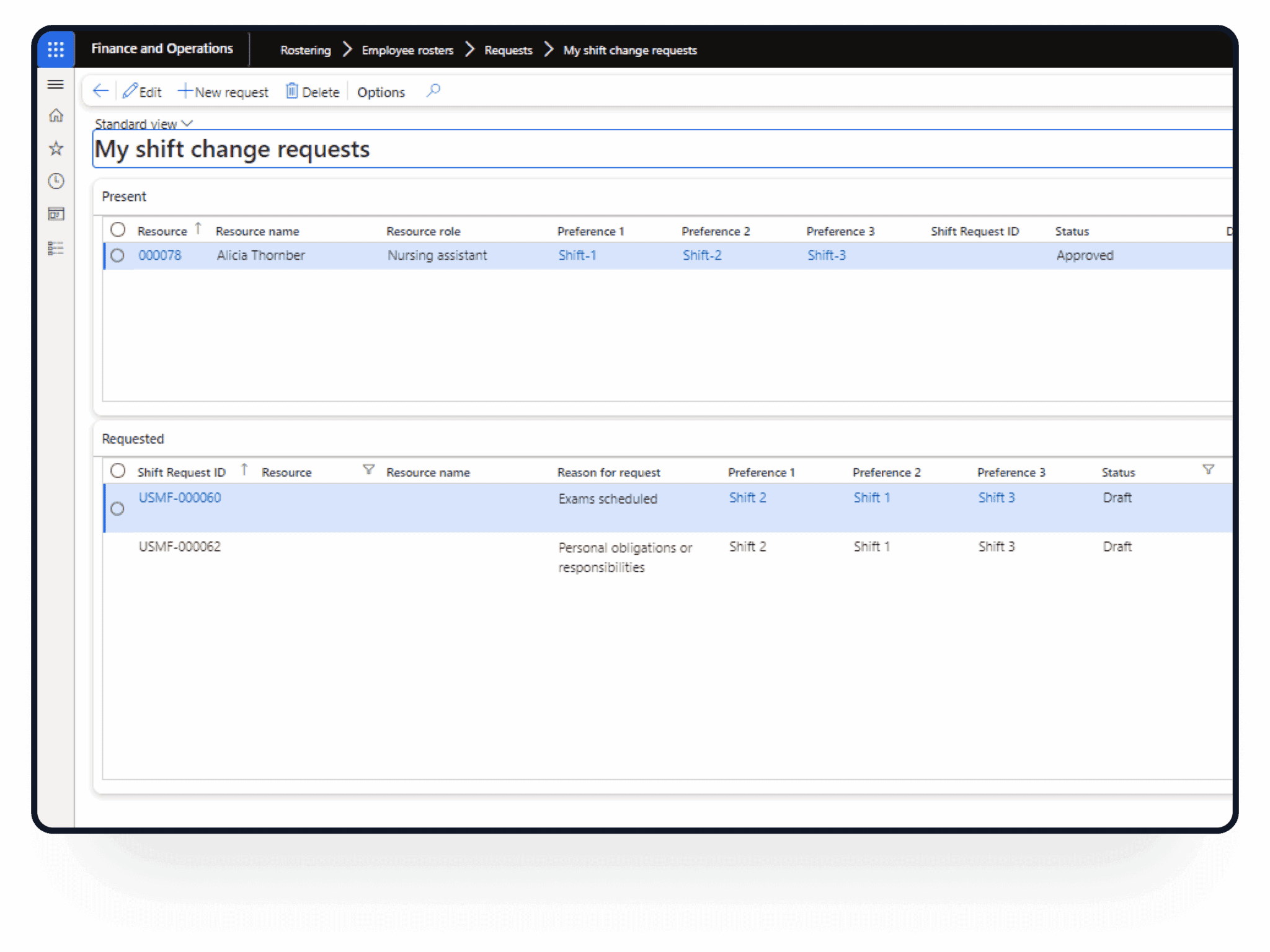 Dynamics 365 Rostering reporting dashboard