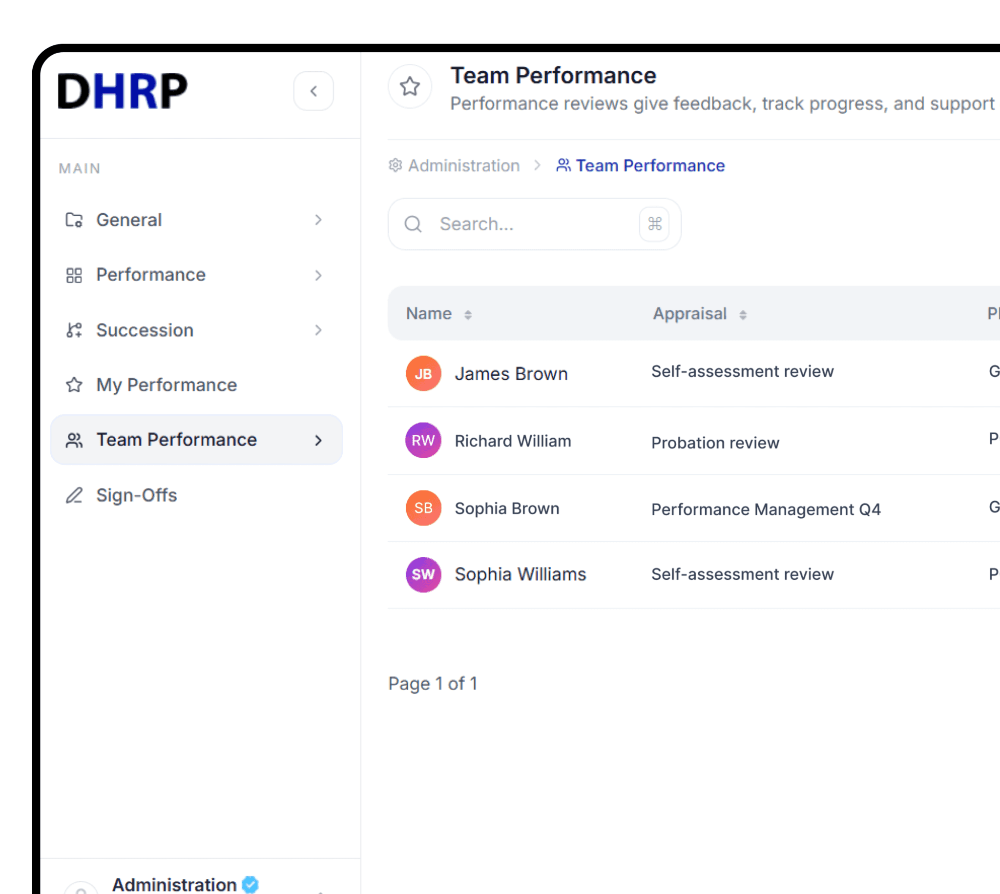 Performance Management Add-On dashboard hero