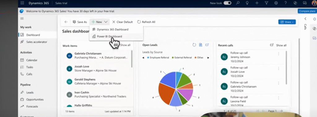 Embed a Power BI dashboard into Dynamics 365