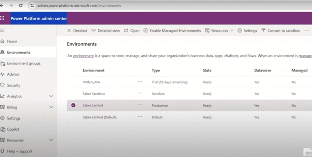 Next, choose your environment, and it's best to select your Production environment.