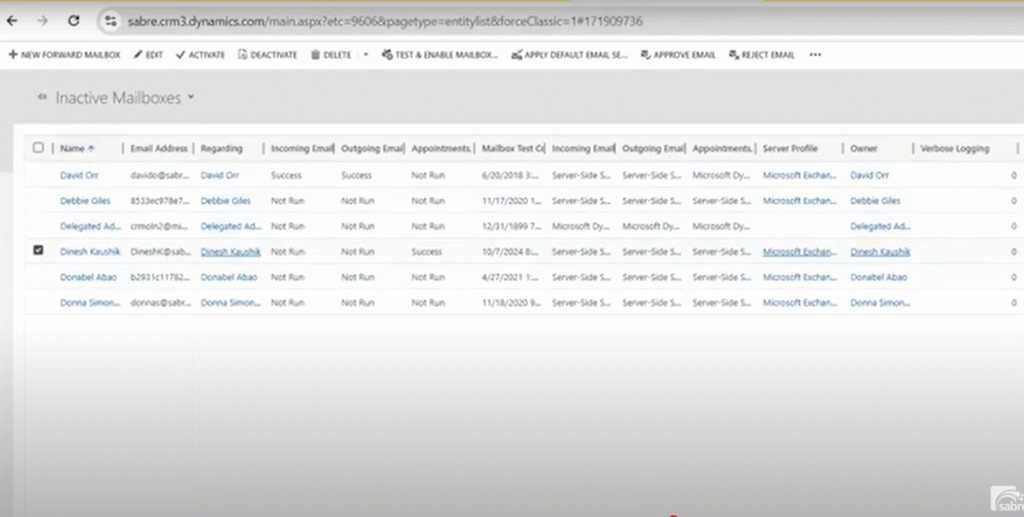 Find your mailbox and click Edit.