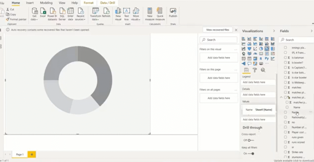Create visualisations by configuring tooltips, legends, values, and other elements.