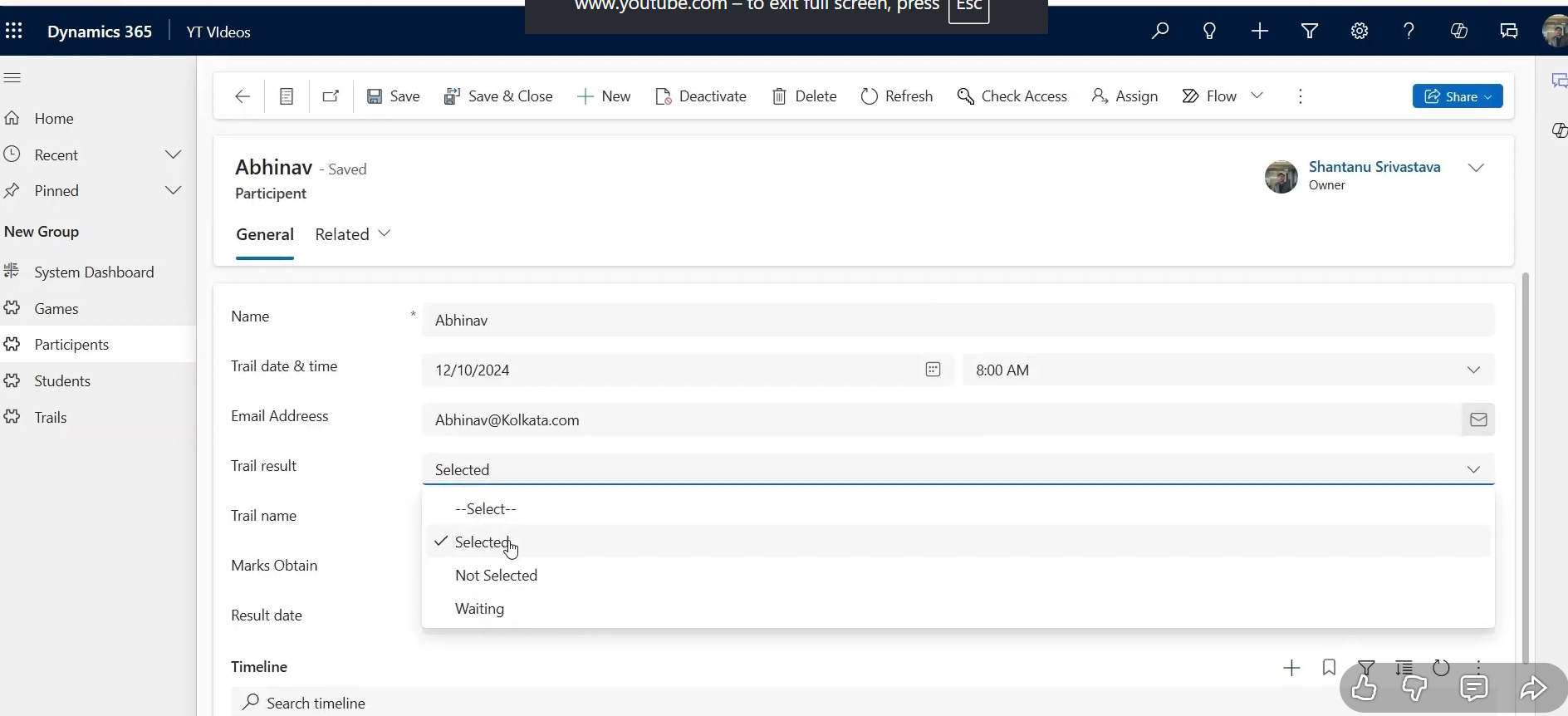 D365 CRM Custom Views